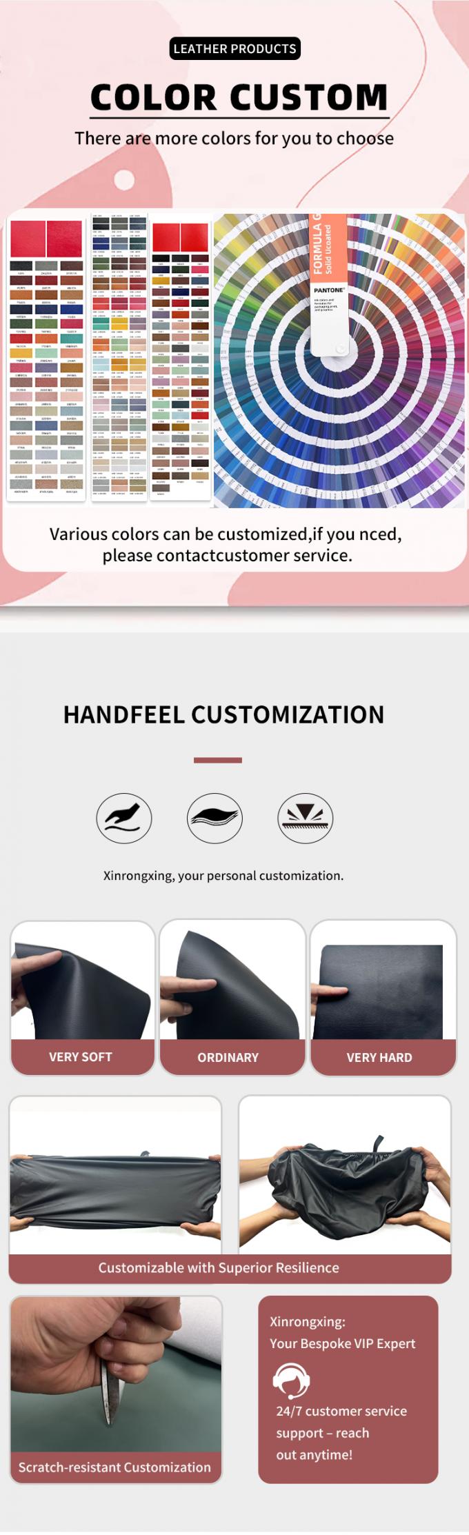 Acessórios de carro de couro de PVC personalizados 4.6mm espessura com almofada de espuma Estirante Fit em relevo assentos de carro bordados sofás para bolsas 5