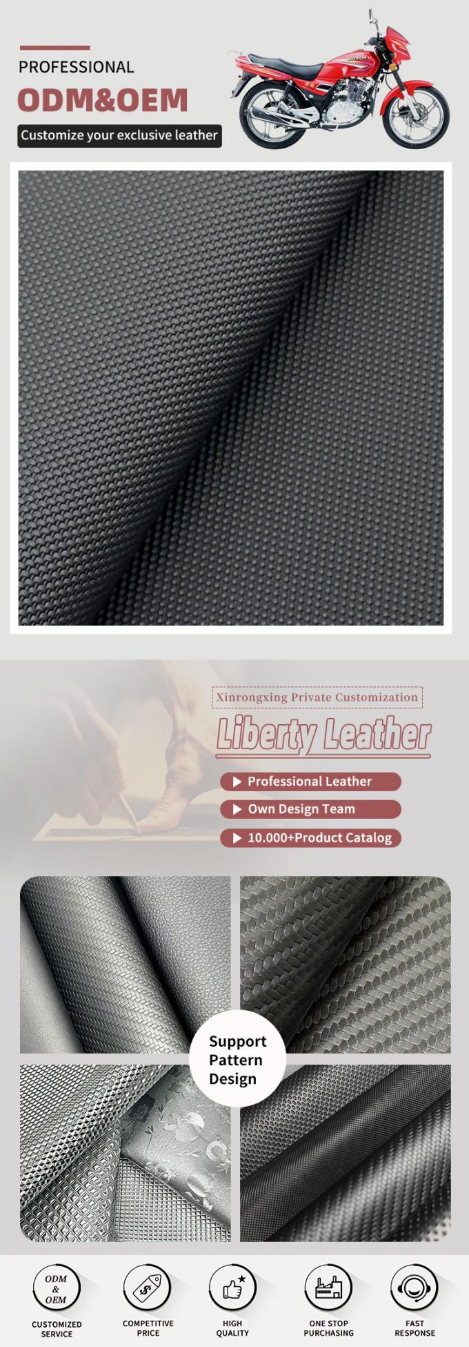 PVC em relevo 0,7/0,9 mm Couro sintético 4-Way Stretch Materiais de Couro Falsos para Motocicletas Capa do Assento da Bicicleta Mobiliário Automóvel 4
