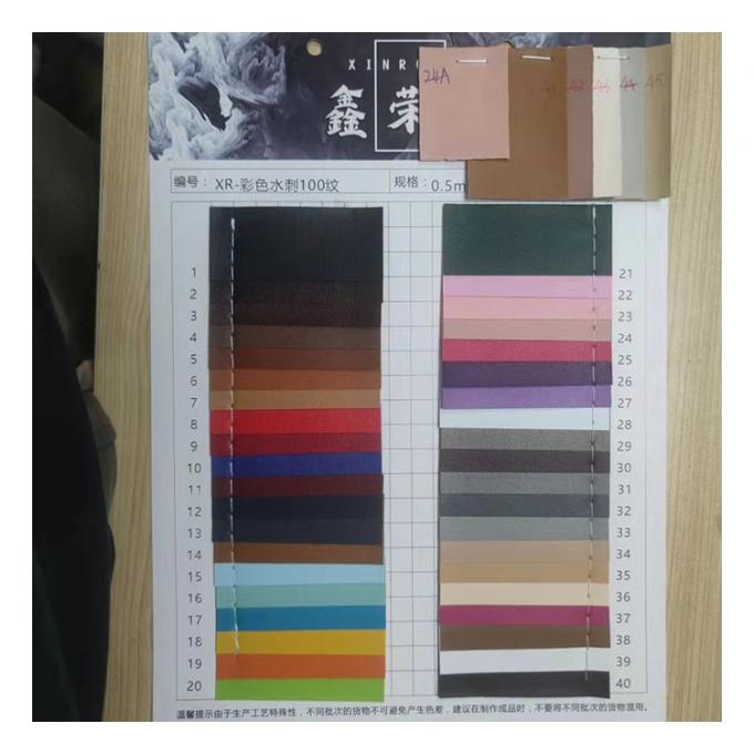 Atacado de tecido de couro sint&eacute;tico artificial com padr&atilde;o de furo de alfinete para carteira, caixa, sapatos e caderno 16