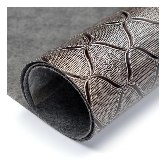 Venda por atacado Pvc Padrão Geométrico Brilhante Couro Artificial embalagem de couro sintético Caixa de carteira Caixa de notas Tecido de couro falso 10