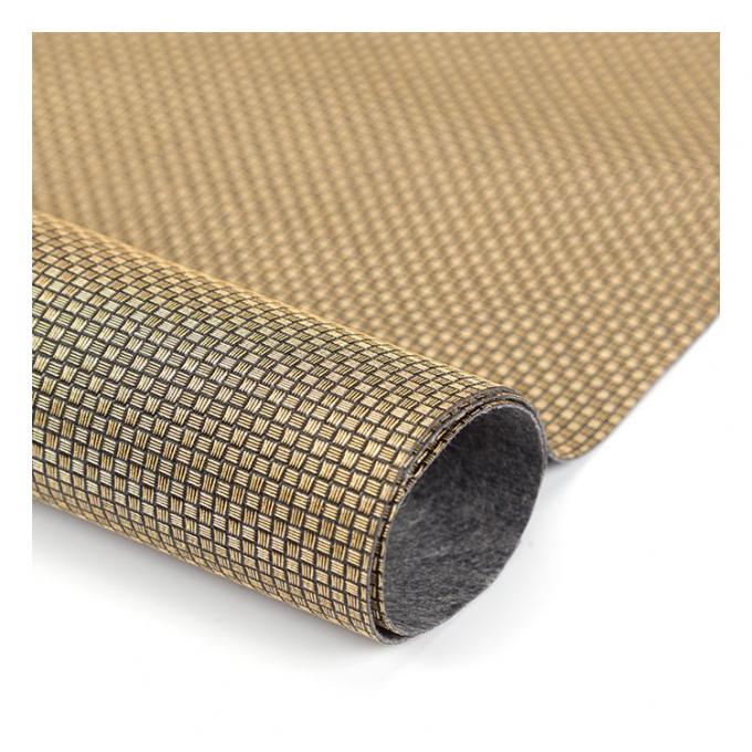 Tecido de couro sintético artificial com padrão de trama pequena, cor pérola metálica PVC, para embalagem, carteira, caixa, sapatos, caderno. 6