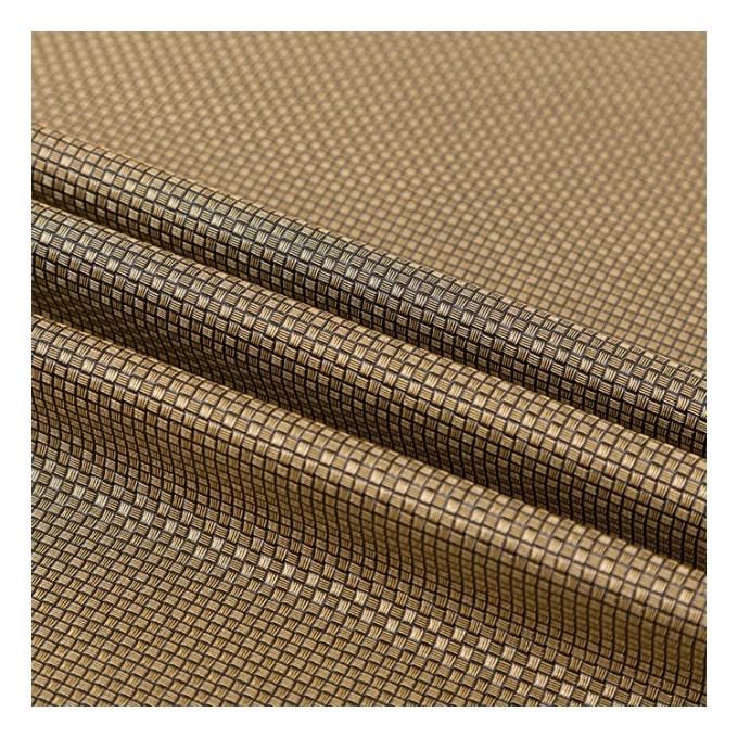 Tecido de couro sintético artificial com padrão de trama pequena, cor pérola metálica PVC, para embalagem, carteira, caixa, sapatos, caderno. 12