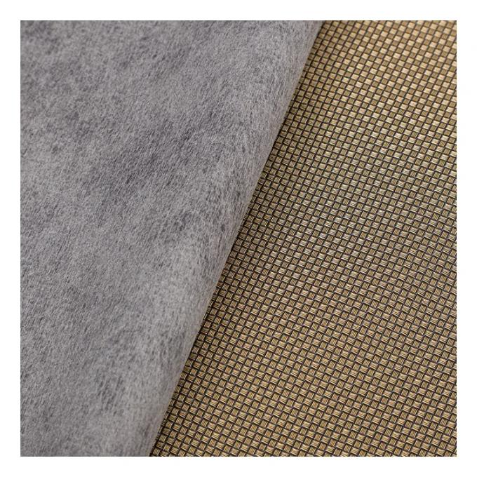 Tecido de couro sintético artificial com padrão de trama pequena, cor pérola metálica PVC, para embalagem, carteira, caixa, sapatos, caderno. 14