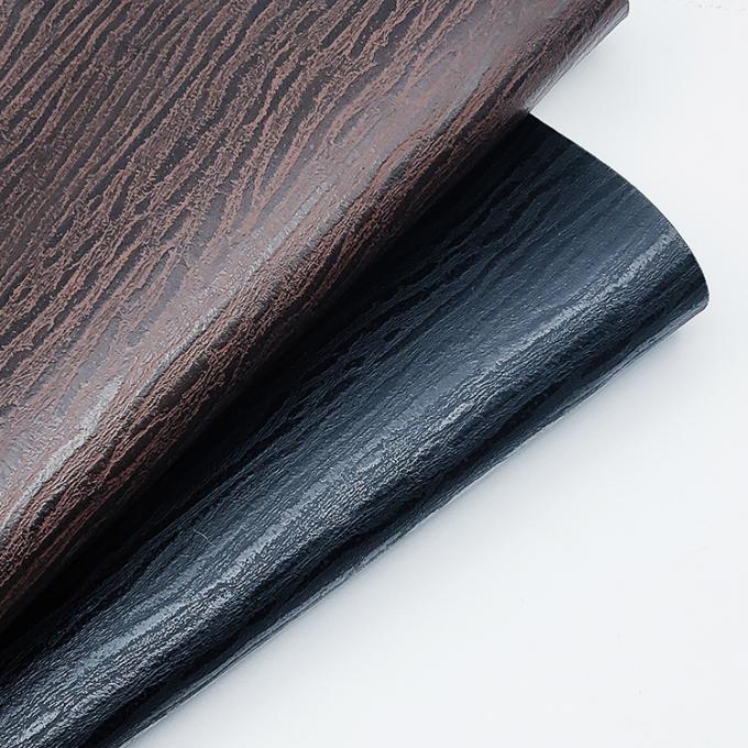 Venda a retalho de couro Pvc de listras de couro sintético de madeira Impressão de embalagem Carteira Caixa de sapatos Bloco de notas Tecido de couro falso 9