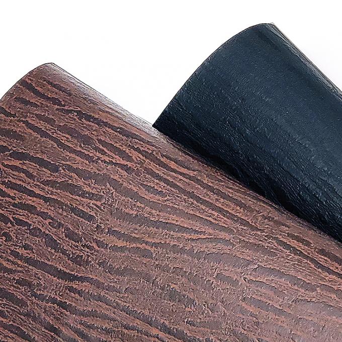 Venda a retalho de couro Pvc de listras de couro sintético de madeira Impressão de embalagem Carteira Caixa de sapatos Bloco de notas Tecido de couro falso 11