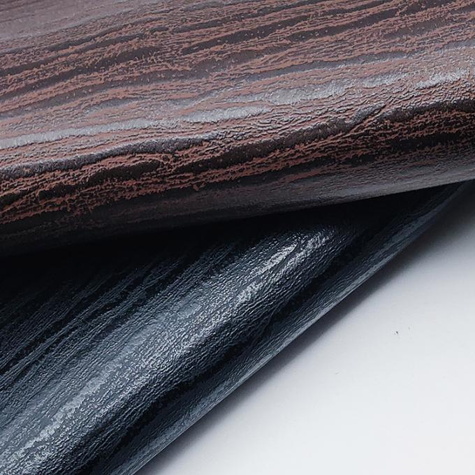 Venda a retalho de couro Pvc de listras de couro sintético de madeira Impressão de embalagem Carteira Caixa de sapatos Bloco de notas Tecido de couro falso 10