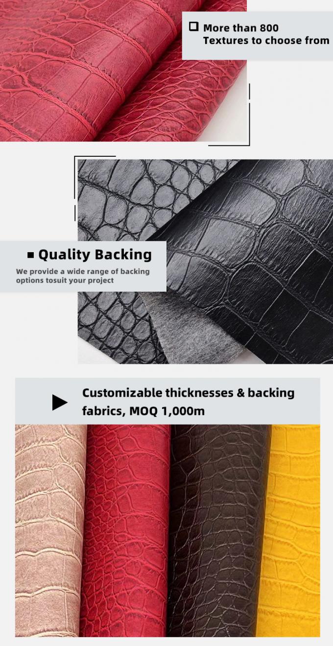 Pvc Cereais de bambu Couro sint&eacute;tico Artificial Caixa de carteira Sapatos Ntoebook Tecido de couro falso 5