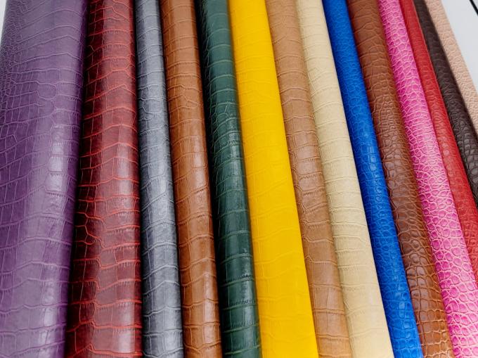 Pvc grão de crocodilo couro sintético artificial caixa de carteira sapatos Ntoebook tecido de couro falso 4