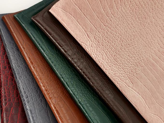 Pvc grão de crocodilo couro sintético artificial caixa de carteira sapatos Ntoebook tecido de couro falso 6