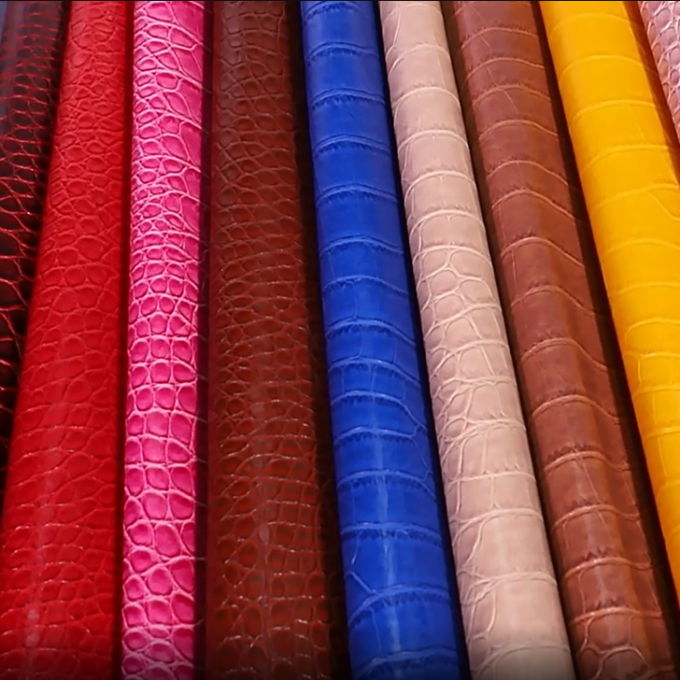 Pvc grão de crocodilo couro sintético artificial caixa de carteira sapatos Ntoebook tecido de couro falso 7