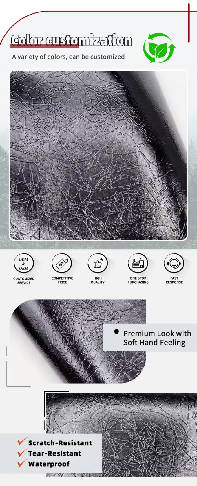 Venda por grosso de PVC destaques de 006 destaques rel&acirc;mpago padr&atilde;o de gr&atilde;os de couro sint&eacute;tico artificial carteira caixa sapatos notebook tecido 4