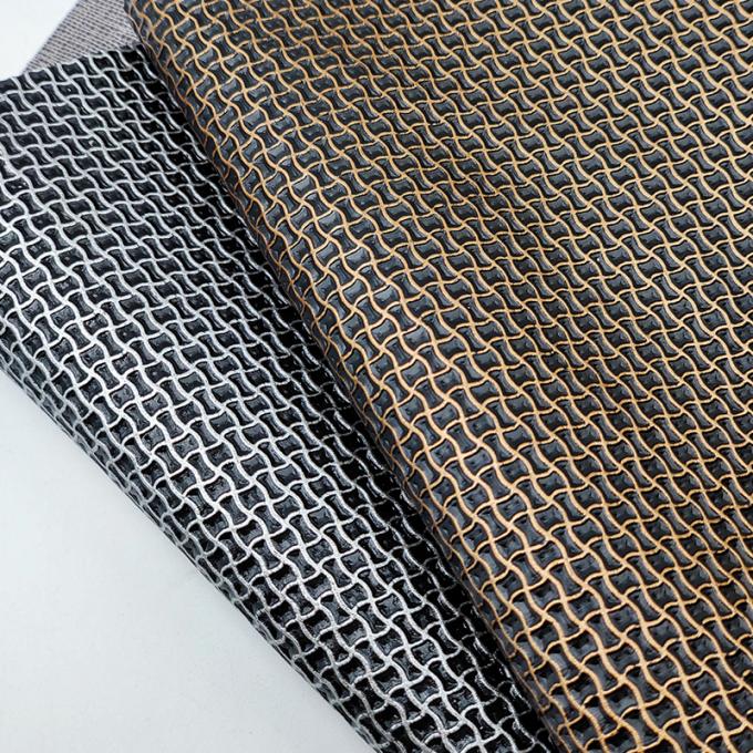 PVC Fio de Seda Dourada Gr&atilde;o Padr&atilde;o Geom&eacute;trico Couro Sint&eacute;tico Artificial Sapatos Bolsas Caderno Decorar Jogo Americano Tecido de Couro 6
