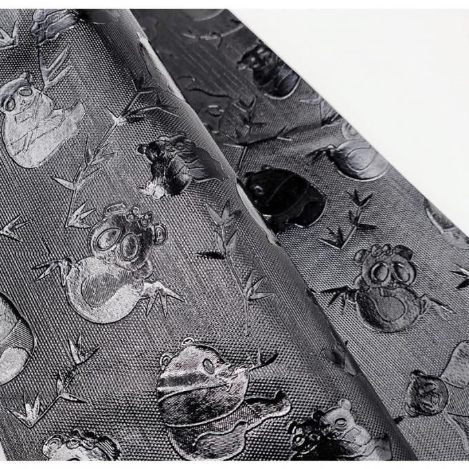 Wholesale PVC Highlights of 045 # Panda Grain Pattern Artificial Synthetic Leather Wallet Box Shoes Notebook Fabric 8