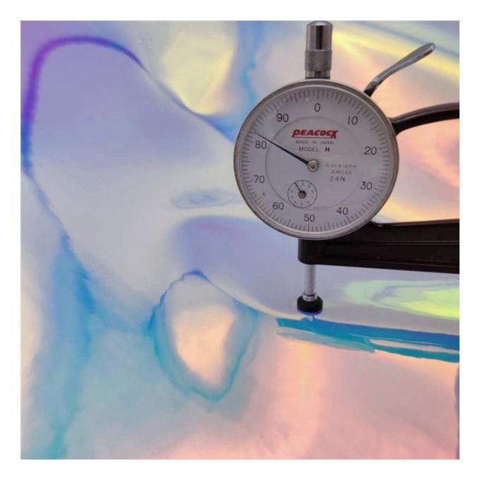 Couro Sintético Artificial Falso Holográfico Metálico Colorido Espelho Arco-Íris Pu para Sapatos, Capa de Bolsa, Caderno, Tecido de Couro 10