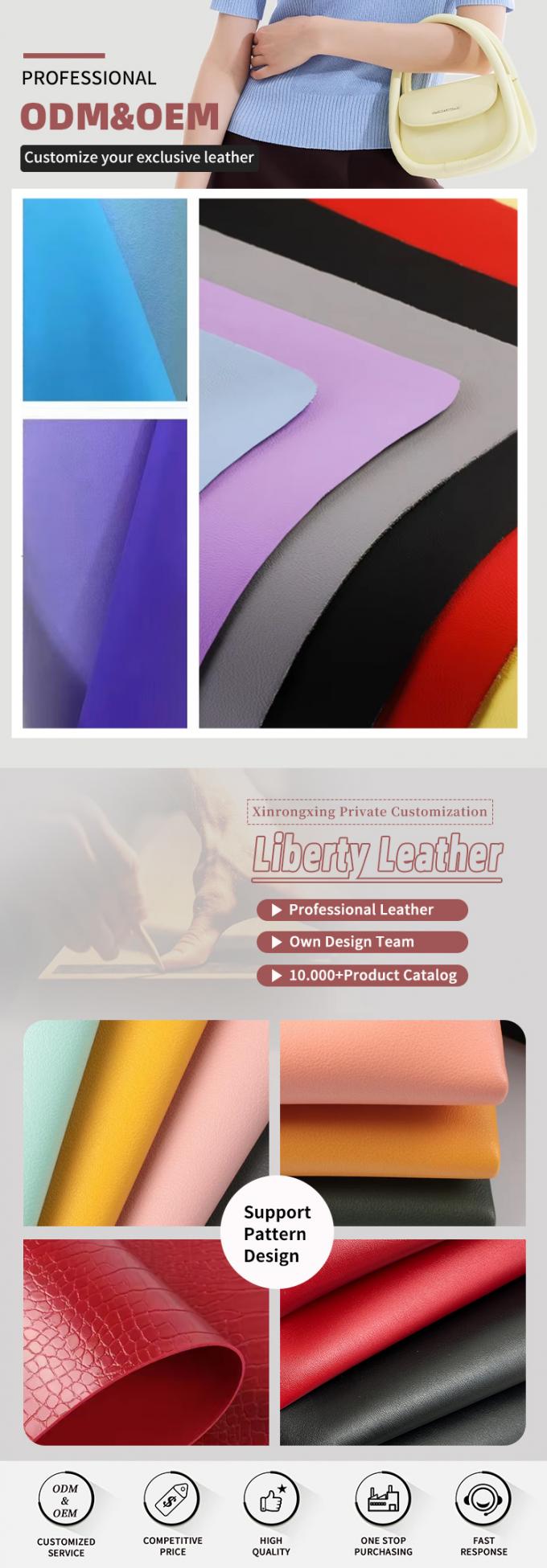 Couro Sintético PU Microfibra Imitação 5kg Resistência ao Descolamento para Sapatos, Bolsas, Cintos, Sofás, Luvas, Tecido de Couro Sintético 4