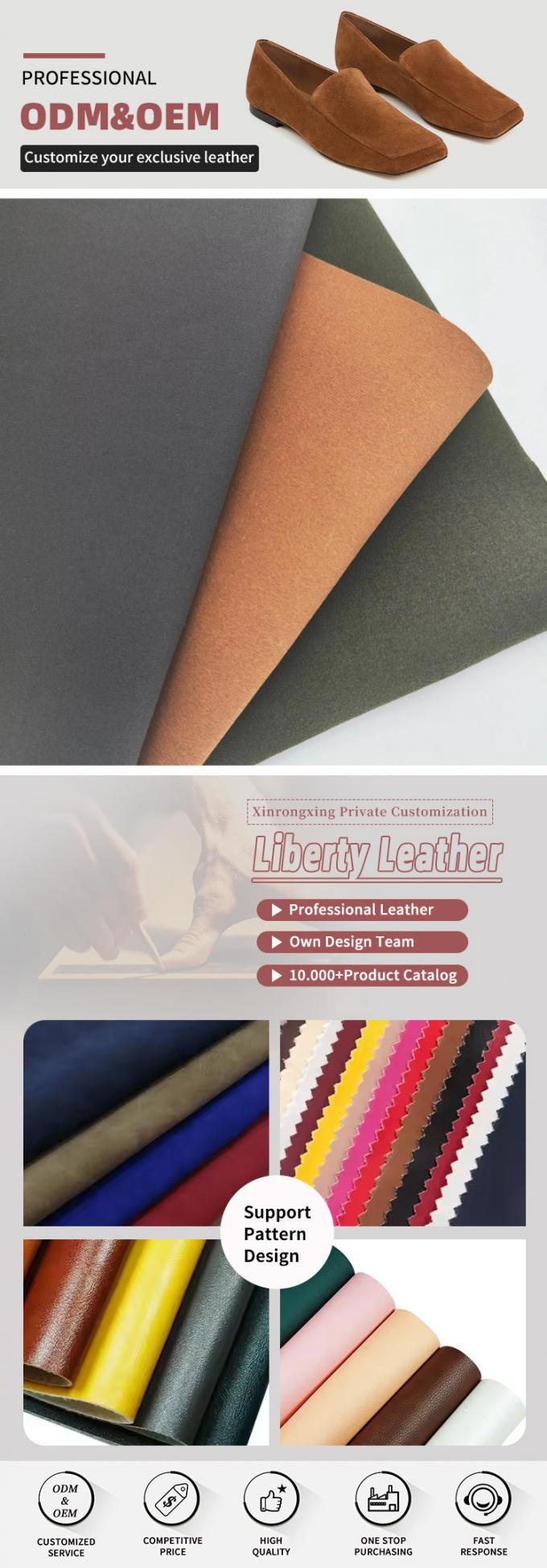 ECO Imitação Suede Microfibra PU revestimento de couro sintético para calçados Saco Cinturão Escovinhas Tecido de couro falso 4