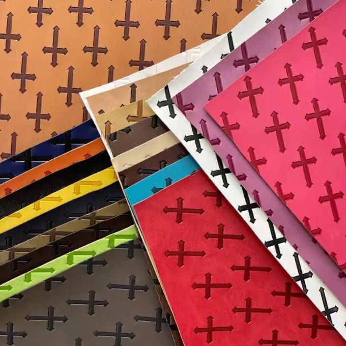 Personalize Couro Sintético PU Vinil com Efeito de Mudança de Cor e Relevo para Sapatos, Bolsas, Tapetes de Mesa e Tecido de Couro Sintético 12