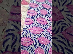 Impressão rosa do dia dos namorados beijo de amor Gretel PU Imitação de couro algodão veludo tecido de fundo