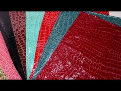 Padrão de Pvc de couro sintético brilhante Padrão de animais de couro sintético Calçado Bolsas e sacos Tecido de couro falso